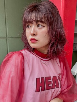 リリー(LiLy) ベビーピンク/ウルフヘア/フレンチカジュアル/フェイスレイヤー