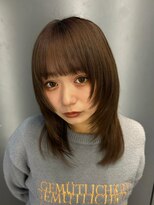 ノイ(noi)&nbsp;顔周りレイヤーカットグレージュカラーくびれボブベージュカラー