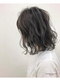 オリーブアッシュ☆ふんわりデジタルパーマ☆大人かわいいカール