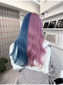 イメチェン/ホワイトブロンド/外ハネボブ/ワイドバング/渋谷