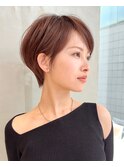 大人ショートショートヘアショートボブ分け目なし30代40代50代