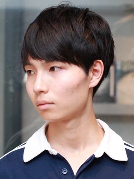 ブロック(bloc) メンズショート マッシュショート 20代 眉毛カット ブラウン