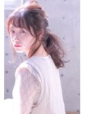 cache cache★やわらか雰囲気のポニーテールアレンジ