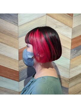 ヘアートゥリース(hair trees) ミニボブ×PINK