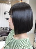 カット＋海洋深層水縮毛矯正ストレート（クリスタル縮毛矯正）