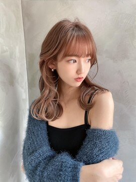 フラッグ ヘアー 天神西通り店(Flag HAIR) ハイトーン ダブルカラー セミロング