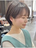 モードに大人可愛いダークアッシュイメチェンショートボブ