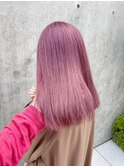 ピンクカラー/イメチェン/美肌カラー[立川駅/ケアブリーチ]