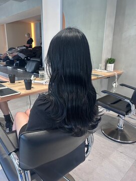 ヘアサロン ガリカ 表参道(hair salon Gallica) 【miko】韓国風ヨシンモリ/ブルーブラック/透明感寒色系カラー