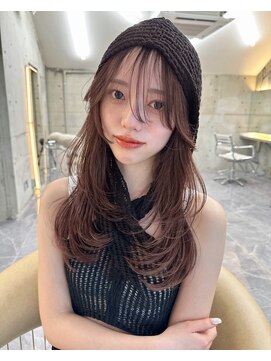 サイン 渋谷(SIGN) 韓国ヘアハッシュカットレイヤーカットグレージュブリーチ無し