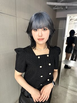 キオク(KIOX) ルーツカラー くすみブルーとブラック
