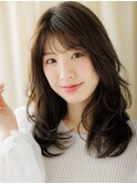 黒髪アッシュ大人巻きウェーブミディアムZ志木30代40代