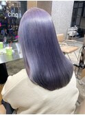 ラベンダーグレージュピンクアッシュショートウルフレイヤーボブ