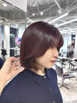 ユーフォリア 渋谷グランデ(Euphoria SHIBUYA GRANDE)&nbsp;レイヤーボブ　韓国風ボブ　ラベンダーブラウン
