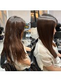 美髪矯正ビフォーアフター30代女性