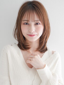 リヤン 表参道(lyann) ★似合わせミディアムレイヤーカットダークアッシュ大人ガーリー