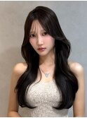 暗めカラー/韓国風巻き/レイヤーカット/髪質改善/縮毛矯正/銀座
