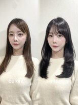 フィー 北千住店(fee)&nbsp;[柴尾style]黒髪/ココアベージュ/ミディアム/小顔/オリーブ