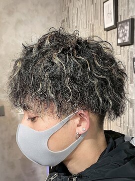 アポロ 横浜駅店(apollo) men's/スペインカール/スパイキーショート/ブルーブラック