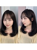 顔まわりカット/表参道/渋谷/髪質改善/縮毛矯正/前髪縮毛矯正