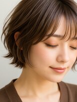 トゥルートラスト 和戸店(True Trust)&nbsp;おしゃれな大人のひし形シャギーボブ ヘーゼルブラウン