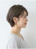 【大人上品】自然なツヤ感ショートボブ(30・40代におすすめ)