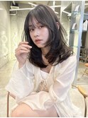 レイヤースタイル/透明感カラー/グレージュ/韓国レイヤー