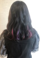 パザパ 嶋店(pa.za.pa)&nbsp;ビビッドインナーカラー/ピンク/巻き髪/20代30代40代