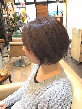ヘアースペースシャルム (HAIR SPACE Charme) まろやかブラウン/前下がりミニボブ♪