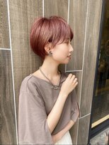 ファイブバイジエクト 堀江(FIVE by The Ect)&nbsp;マッシュショート×ボブショート×ピンクカラー×似合わせカット