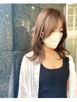 アジールヘア 赤羽駅南口店(agir hair)&nbsp;ピンクベージュラベンダーまろやかカラー20代30代40代