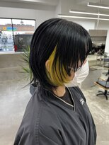 ハイブ 金沢(Hive)&nbsp;10代20代ブリーチインナーカラーイヤリングカラーツヤ髪スタイル