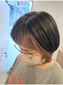 ショートバング×フェイスフレーミング