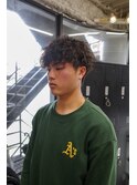 波巻きハイライトアップバングツーブロックマッシュ