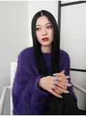 mode hime cut / black color
