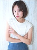 大人可愛い前髪ミニボブショートボブ20代30代小顔