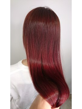 シャトン 中崎(chaton) ダブルカラー艶髪レッド