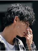 メンズカット原宿シャドウウルフパーマ無造作韓国マッシュ