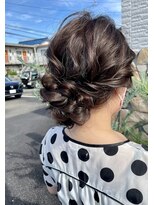 ヘアーデザイン シーベル(HAIR DESIGN SEA BELLE) 結婚式お呼ばれお団子シニオンヘアアレンジ