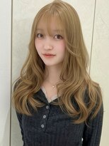 アイトーキョーエス 渋谷(AI TOKYO S)&nbsp;顔まわりカットブリーチなしダブルカラーミルクティーブロンド