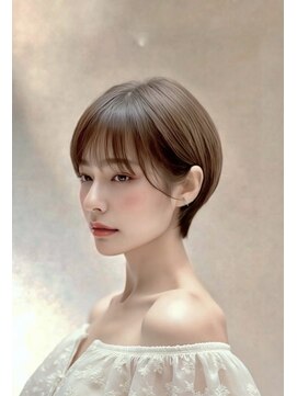 ネオリーブウリ 二子玉川店(Neolive uri) イメチェンホワイトブロンド外ハネボブ美髪ワイドバング