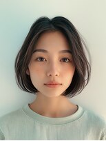 ロディーナ 大口 新子安(rodina)&nbsp;ミルクティーブロンド/ダークブルー/デジタルパーマ/大口新子安