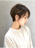 (ICY土屋)ショートヘアショートボブナチュラルハイライト