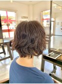 【orange大分賀来】大人女子シースルーショートウェーブベージュ