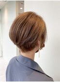 シアベージュ☆耳かけショート☆大人かわいい☆グレージュ