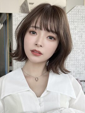 ミンクス 青山店(MINX) 韓国風bob×チョコレートベージュ 大人ガーリー