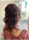 ハーフアップ