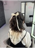 ハーフアップスタイル