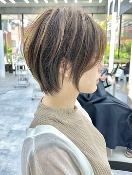 ビューブルー 亀戸錦糸町(VIEW BLUE) 大人ショートボブ丸みショートカットマッシュショート前髪あり