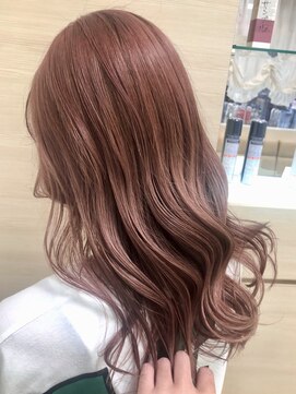 ヴィーヴォ 深江橋店(VIVO) 【 VIVO】コーラルピンクベージュ ピンク系カラー ケアブリーチ